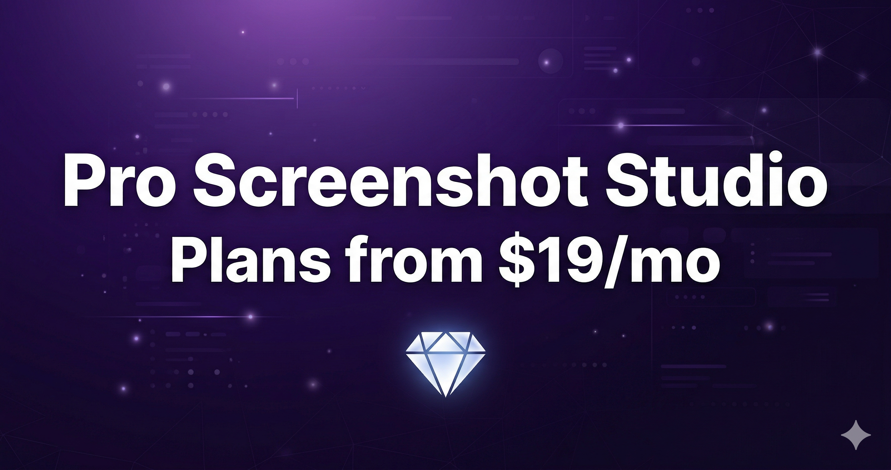 Pricing - App Screenshot Maker | Pro Plan from $19/mo